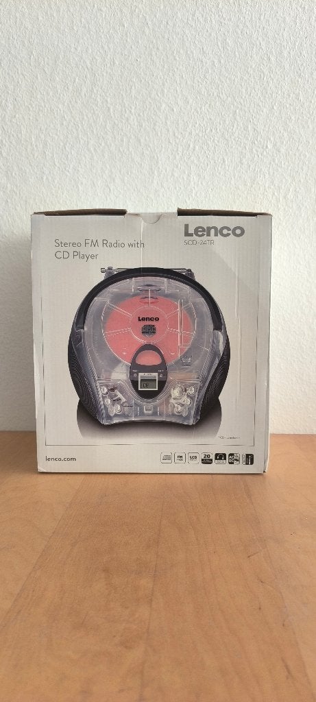 Lecteur CD transparent/radio FM LENCO, TV, Hi-fi & Vidéo, Enlèvement, Neuf, Autres marques, Avec radio