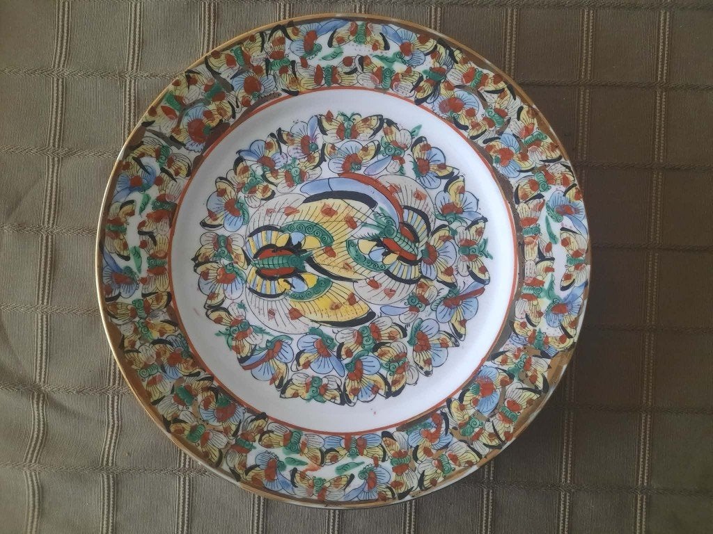 Chinees bord 'Thousand Butterflies', Antiek en Kunst, Curiosa en Brocante, Ophalen