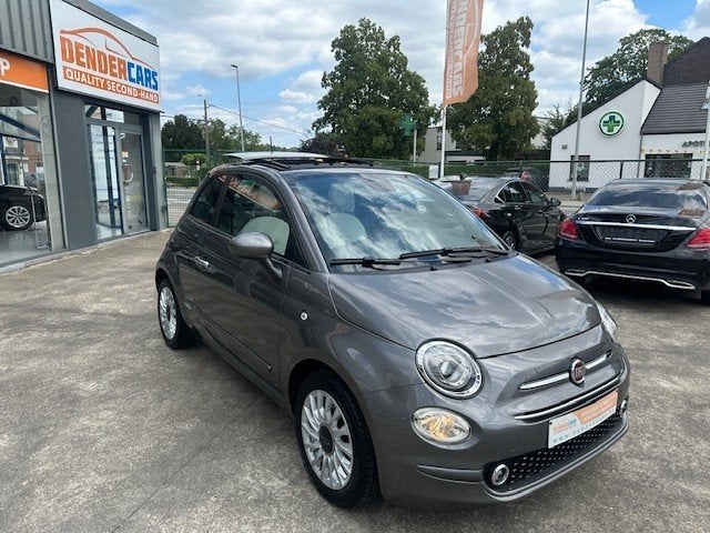 Fiat 500, 1.0i Hybride, 2022, 13.301km's + Garantie, Bluetooth, Euro 6, Bedrijf, Grijs