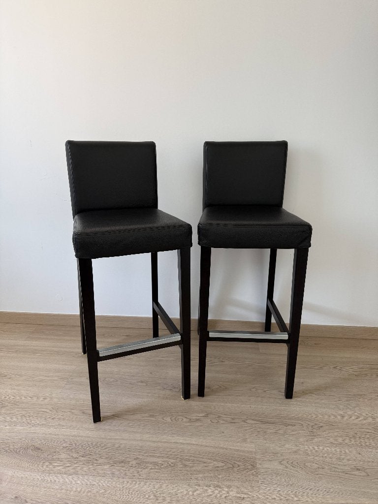 IKEA leren barkruk, Huis en Inrichting, Ophalen, Gebruikt, Hout, 90 cm of meer