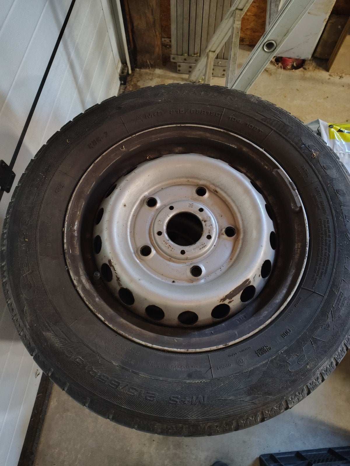 Velgen met Goodyear winterbanden, Autos : Pièces & Accessoires, 15 pouces, Pneus et Jantes, Véhicule utilitaire, Enlèvement