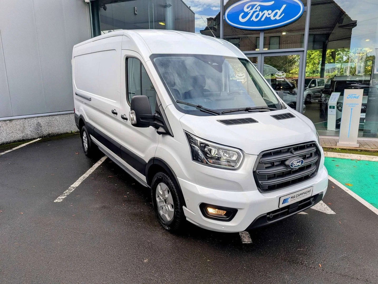 Ford Transit Limited L3H2 2.0TDCi 165pk A8 automaat, Autos, Achat, 4 portes, 3 places, Noir