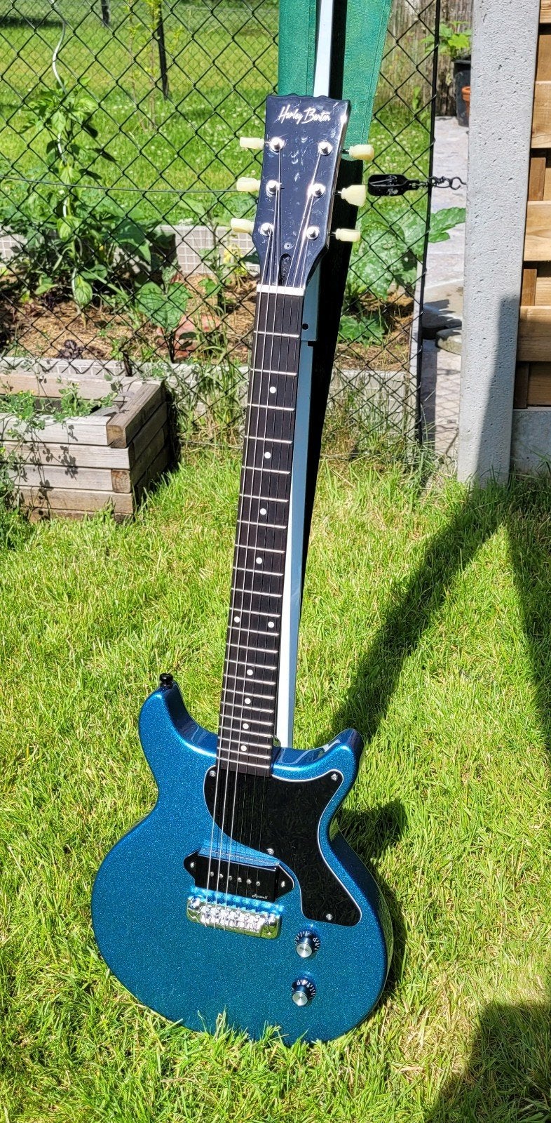 Harley Benton DC Junior Blue Pelhalm, Muziek en Instrumenten, Snaarinstrumenten | Gitaren | Elektrisch, Ophalen, Gibson