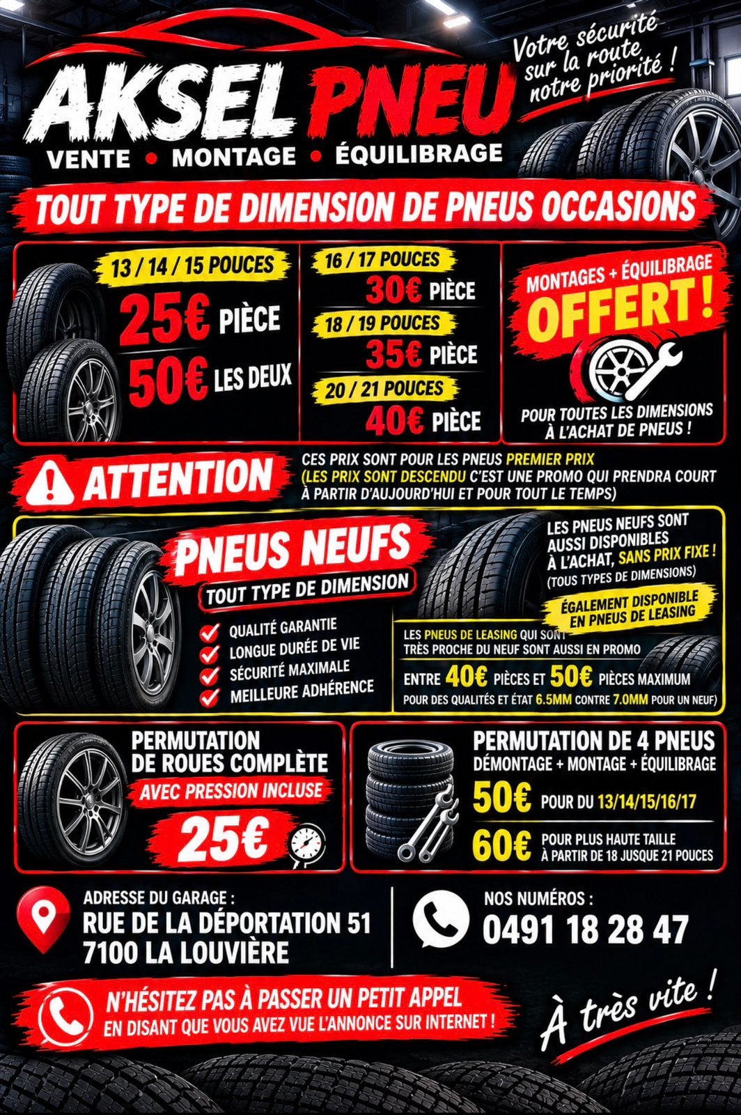 Pneus, Enlèvement, Pneu(s)