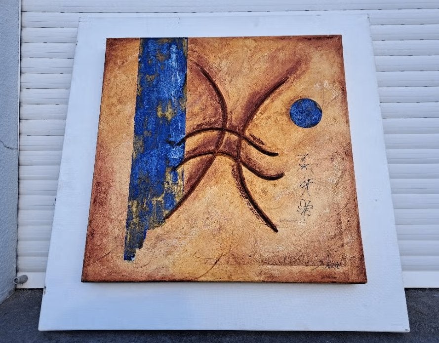 huile sur toile moderne signe, Enlèvement, Toile