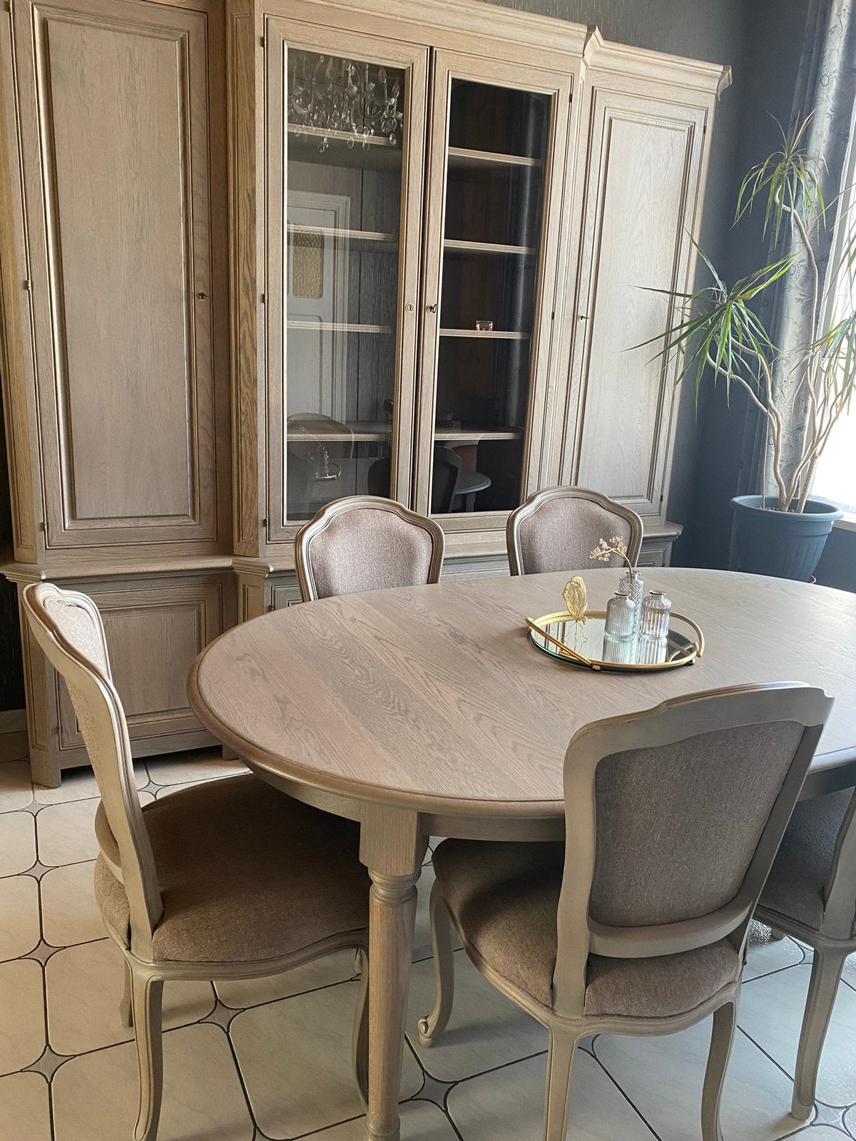Complete eetkamer, Ophalen, Gebruikt, 4 tot 6 stoelen