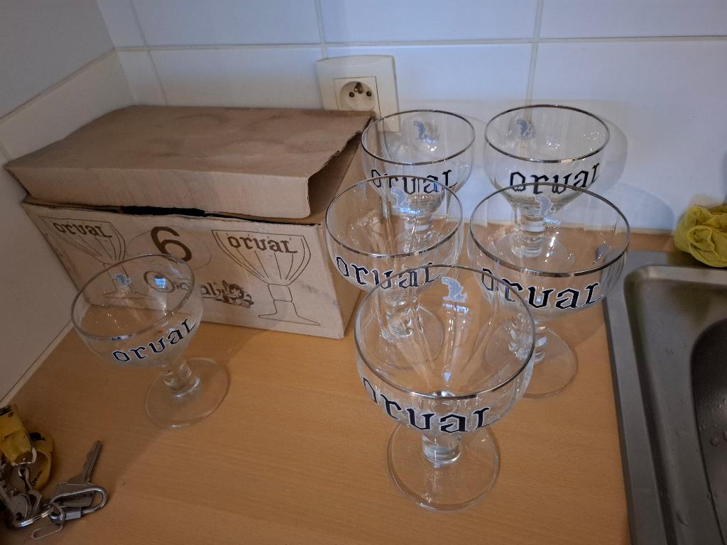 Orval glazen 5 klein + 5 groot, Verzamelen, Ophalen of Verzenden, Nieuw, Gebruiksvoorwerp