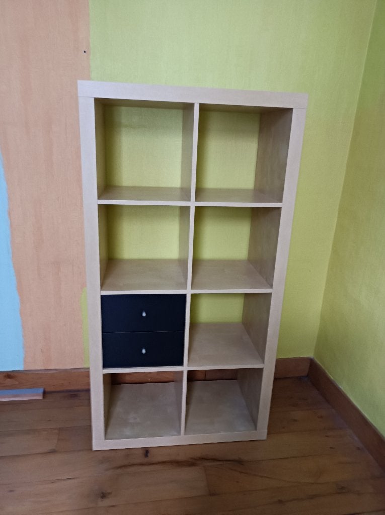 kallax kast lichte eik 8 vakken, Huis en Inrichting, Kasten | Boekenkasten, Ophalen, Zo goed als nieuw