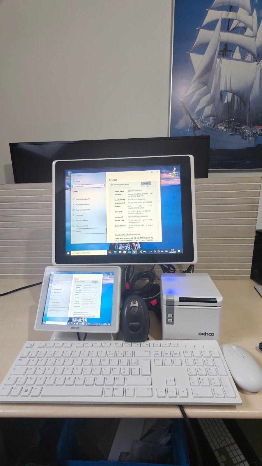 Professional Oxhoo Dual-Screen POS System Touch screen, Zakelijke goederen, Kantoor en Winkelinrichting | Kassa's en Betaalsystemen