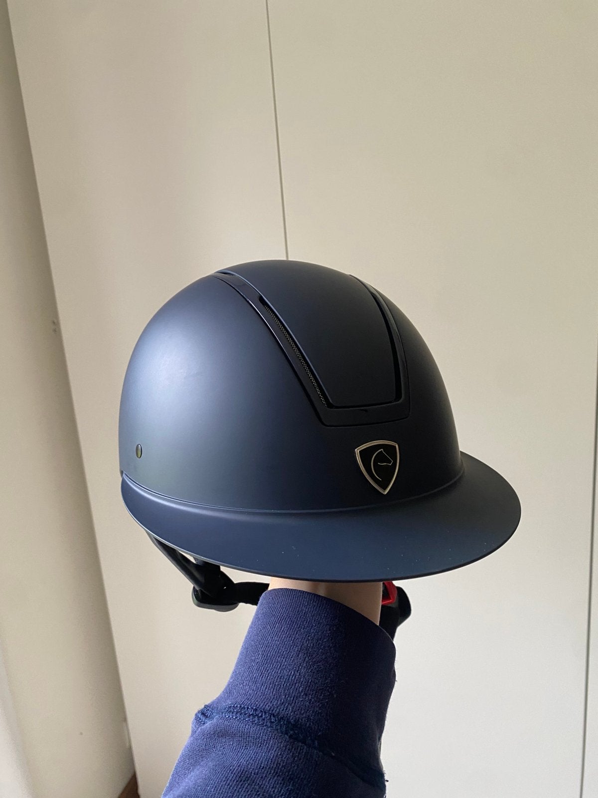 Equithème cap navy, Dieren en Toebehoren, Ophalen, Blauw, Kinderen, Zo goed als nieuw