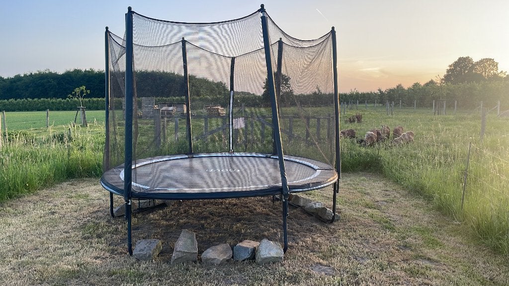 Trampoline 3m breed GRATIS, Ophalen, Gebruikt