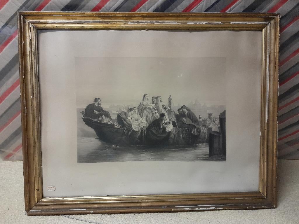 Gravure van Veronese in Venetië, Antiek en Kunst, Kunst | Etsen en Gravures, Ophalen