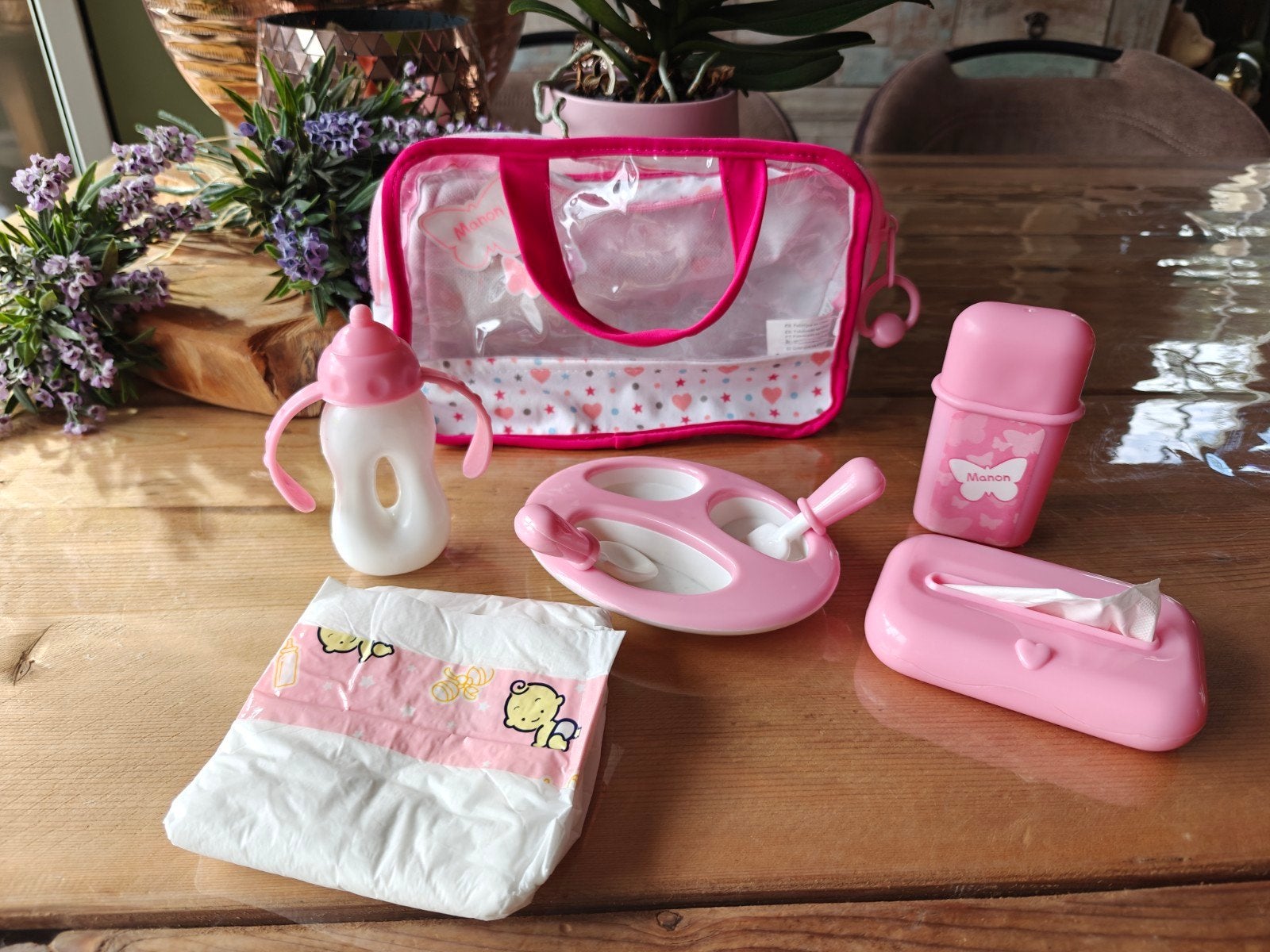 Poppen verzorgings tasje, lees verder, Ophalen of Verzenden, Zo goed als nieuw, Babypop