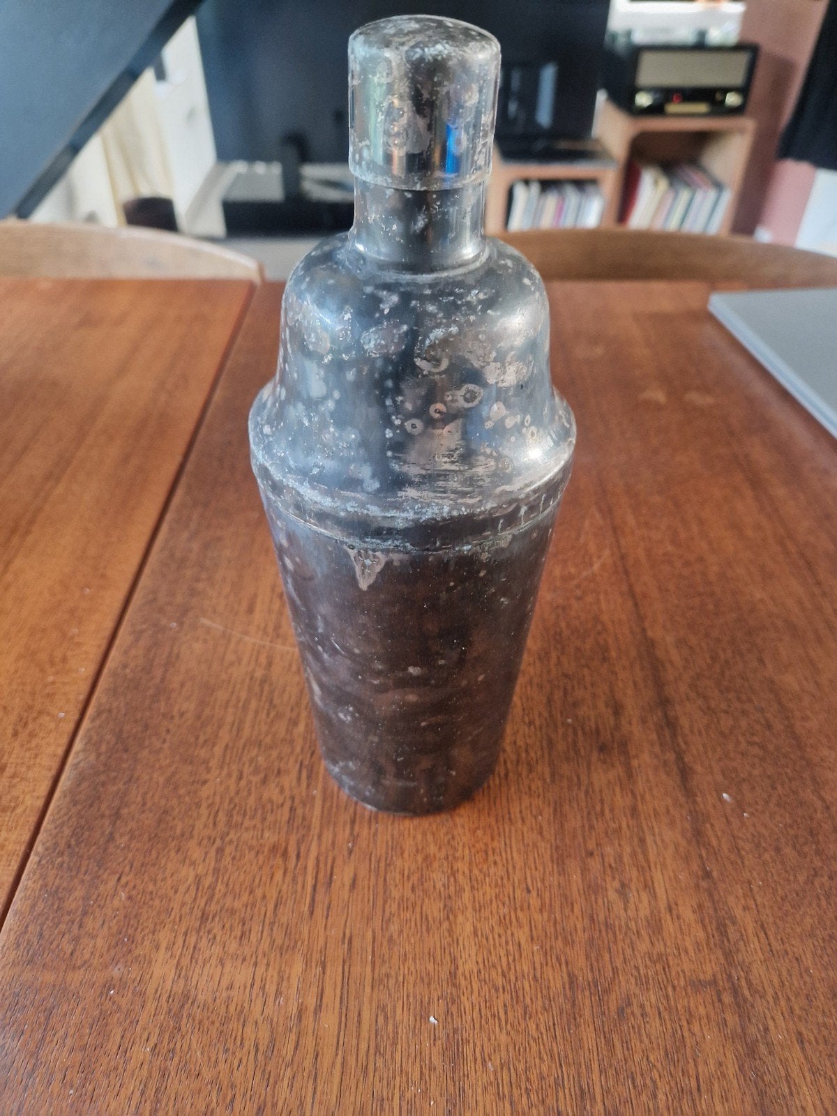 Shaker à cocktail ancien en métal argenté – Art Déco – Orfèv, Enlèvement ou Envoi, 27 cm, Métal, Argenté