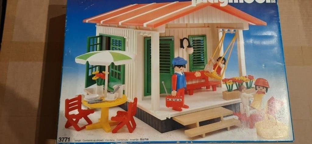 Vintage Playmobil 3771 - Vakantiehuisje, Gebruikt, Gebouw, Complete set, Ophalen of Verzenden