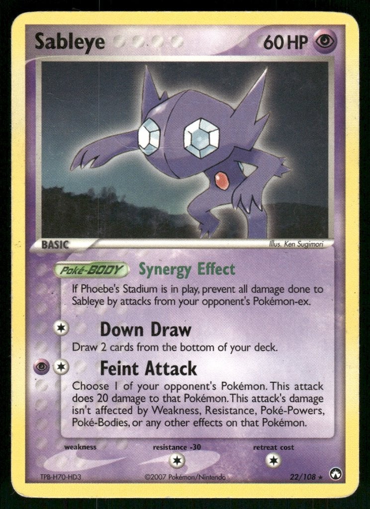 Sableye 22/108 - Power Keepers (Good), Envoi, Utilisé