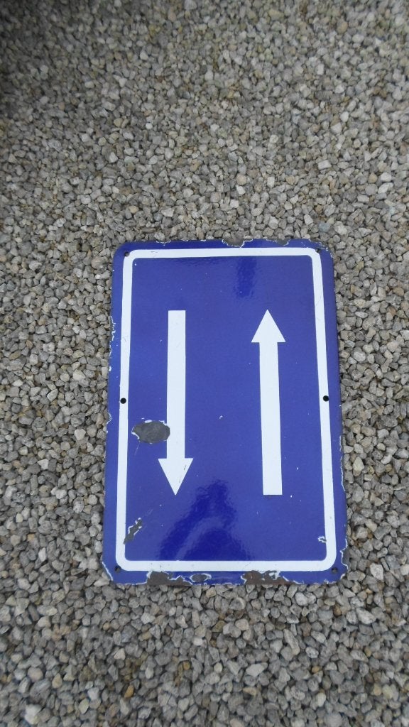 verschillende oude emaille verkeersborden, Verzamelen, Ophalen, Gebruikt, Overige typen