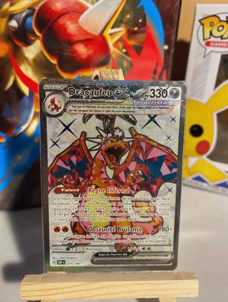 dracaufeu EX 215/197, Enlèvement ou Envoi, Neuf, Livre ou Catalogue, Foil