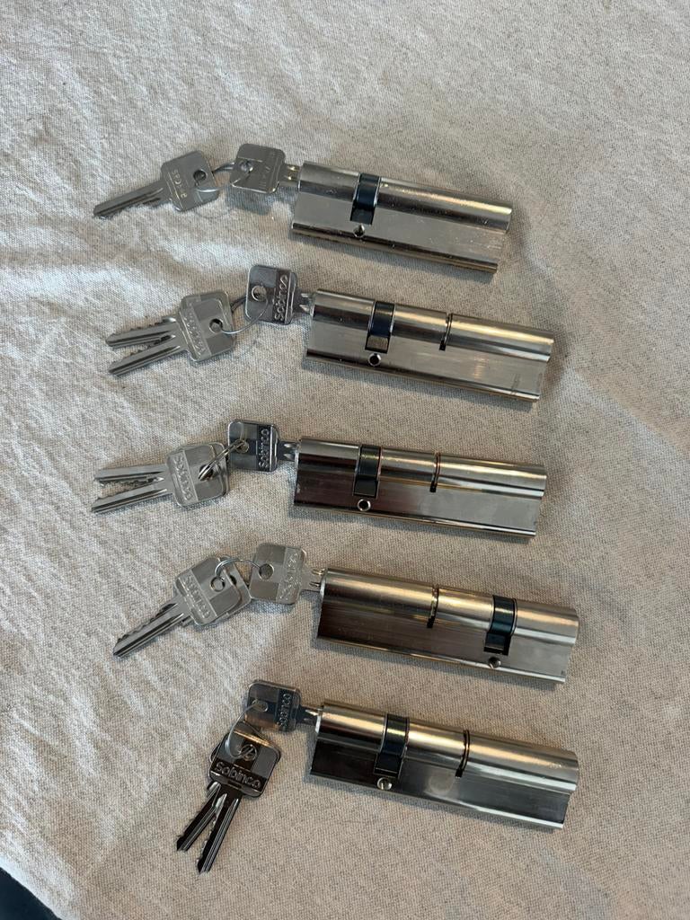Sobinco / Reynaers cylinder sloten met 3 sleutels, Enlèvement ou Envoi, Comme neuf