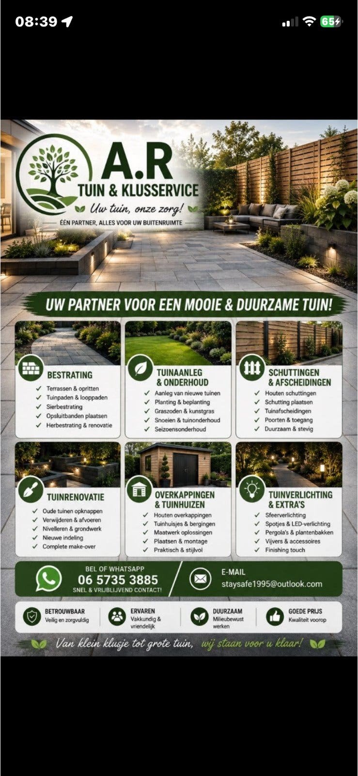 Tuinman stratenmaker 🇧🇪🇳🇱, Ophalen, Tuin