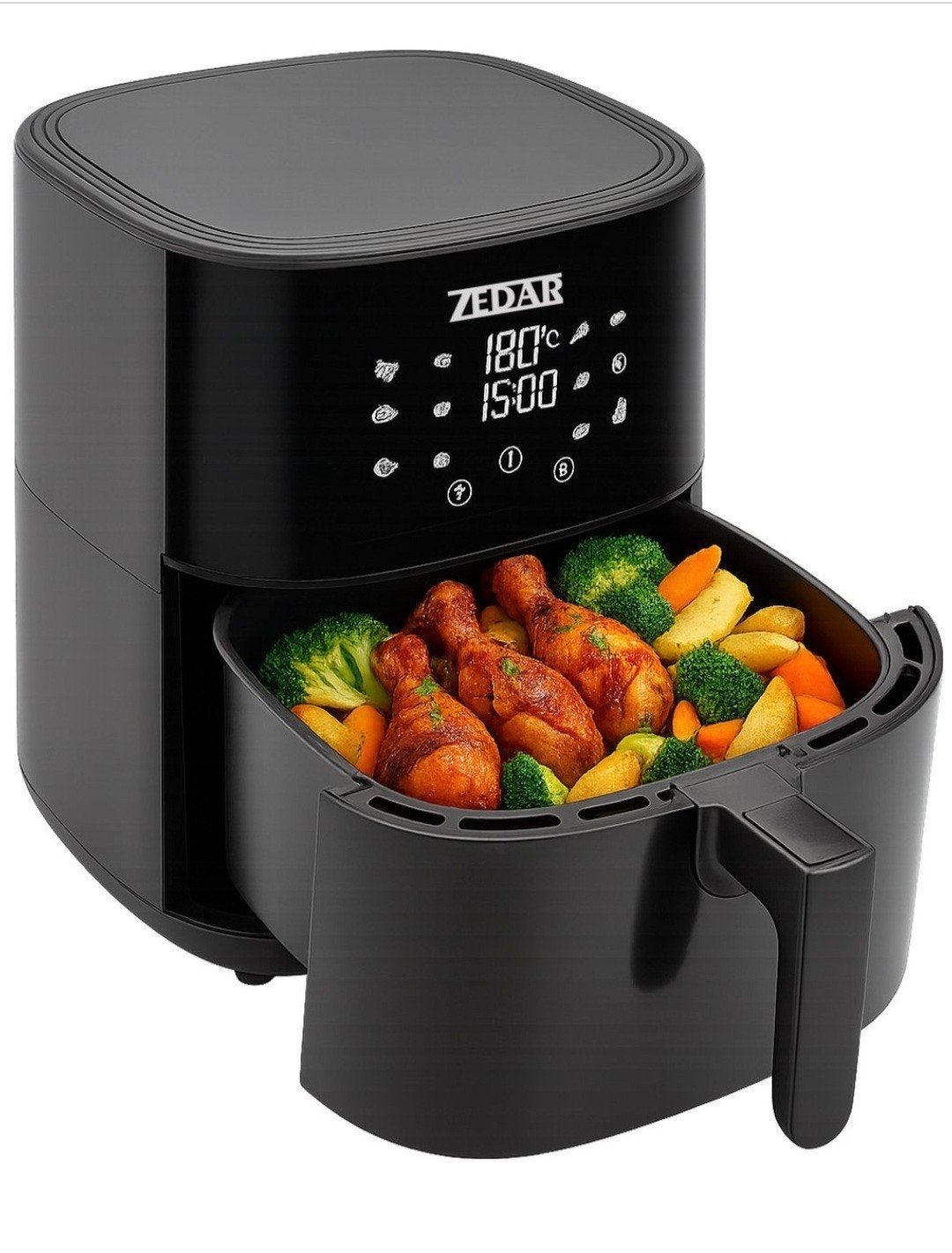 Airfryer XXL - Met APP - Groot 8 Liter ⁃ Heteluchtfriteuse -, Elektronische apparatuur, Ophalen of Verzenden, Airfryer
