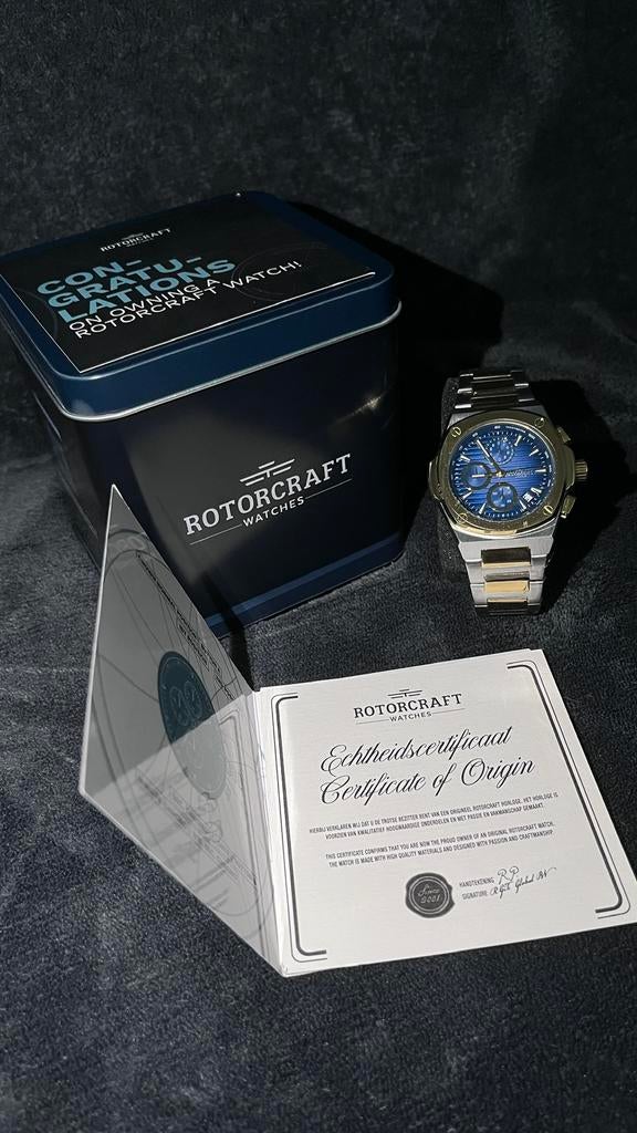 Chronographe Rotorcraft Arcane RC5004 Nouveaudansonemballage, Bijoux, Sacs & Beauté, Montres | Hommes, Autres marques, Acier, Enlèvement