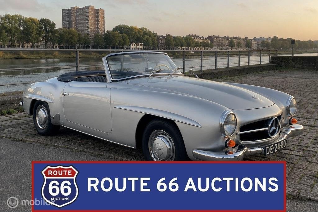 Mercedes-Benz 190SL | 1956 | Route 66 Auctions, Auto's, Zwart, Mercedes-Benz, Bedrijf, Handgeschakeld