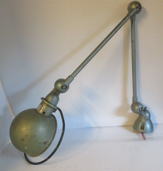 antieke originele industriele Jielde lamp 2 armen, Verzenden