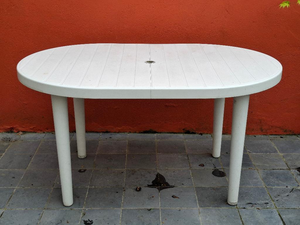 Table de jardin, Tuin en Terras, Tuintafels, Ophalen, Gebruikt, Ovaal, Plastic