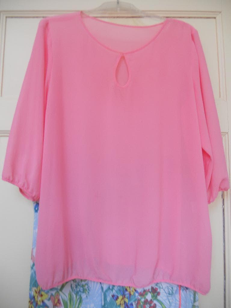 VINTAGE BLOUSE JULIA JUNE M, Kleding | Dames, Ophalen of Verzenden, Zo goed als nieuw, Maat 38/40 (M), Roze