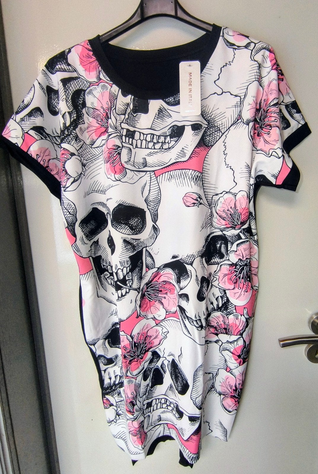 Skull T-shirtjurk, Kleding | Dames, Grote Maten, Made in italy, Ophalen of Verzenden, Nieuw, Jurk