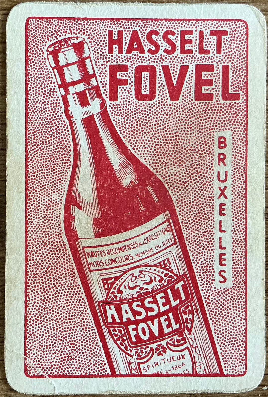 Speelkaart HASSELT FOVEL, Ophalen of Verzenden, Gebruikt, Speelkaart(en)