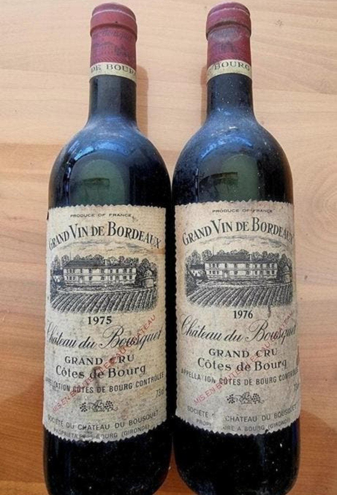 2 x grand vin de bordeaux chateau du bouquet grand cru, Collections, Enlèvement
