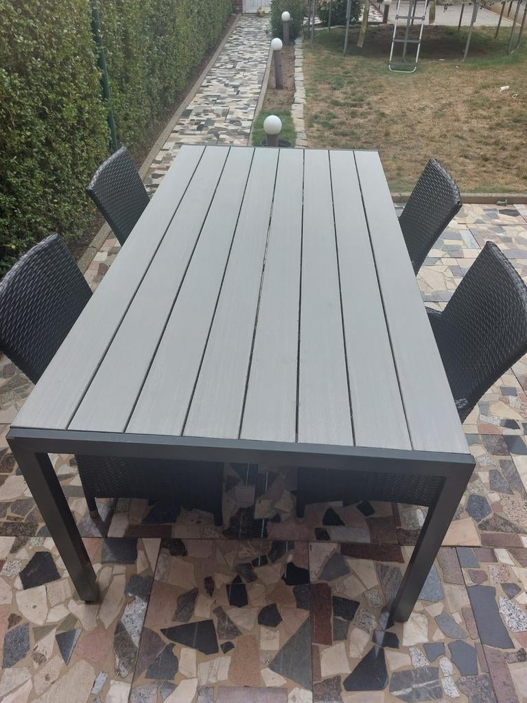 Tuintafel met 4 stoelen, Ophalen