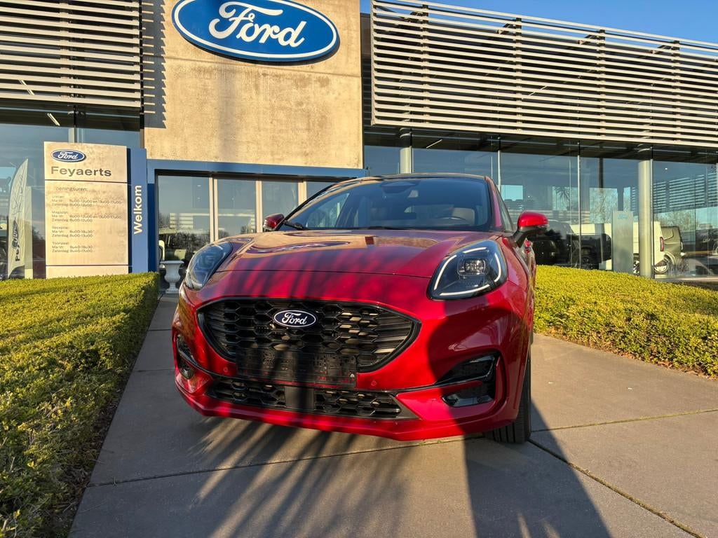Ford Puma EcoBoost mHEV 125pk ST-Line X Manueel (bj 2024), Auto's, Ford, 118 g/km, Euro 6, Leder en Stof, USB