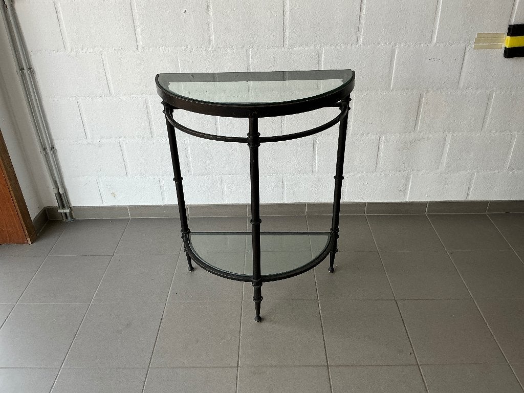 Bijzettafelteltje, Huis en Inrichting, Tafels | Bijzettafels, Ophalen, Gebruikt, Metaal of Aluminium, 55 tot 75 cm