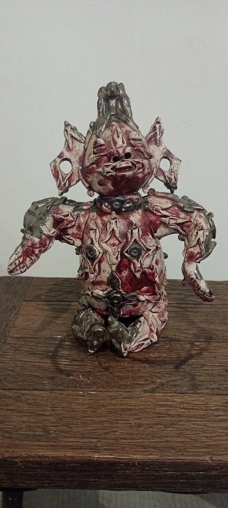 Raku Keramisch beeldje Maurice Vienna 1986 26cm, Ophalen of Verzenden