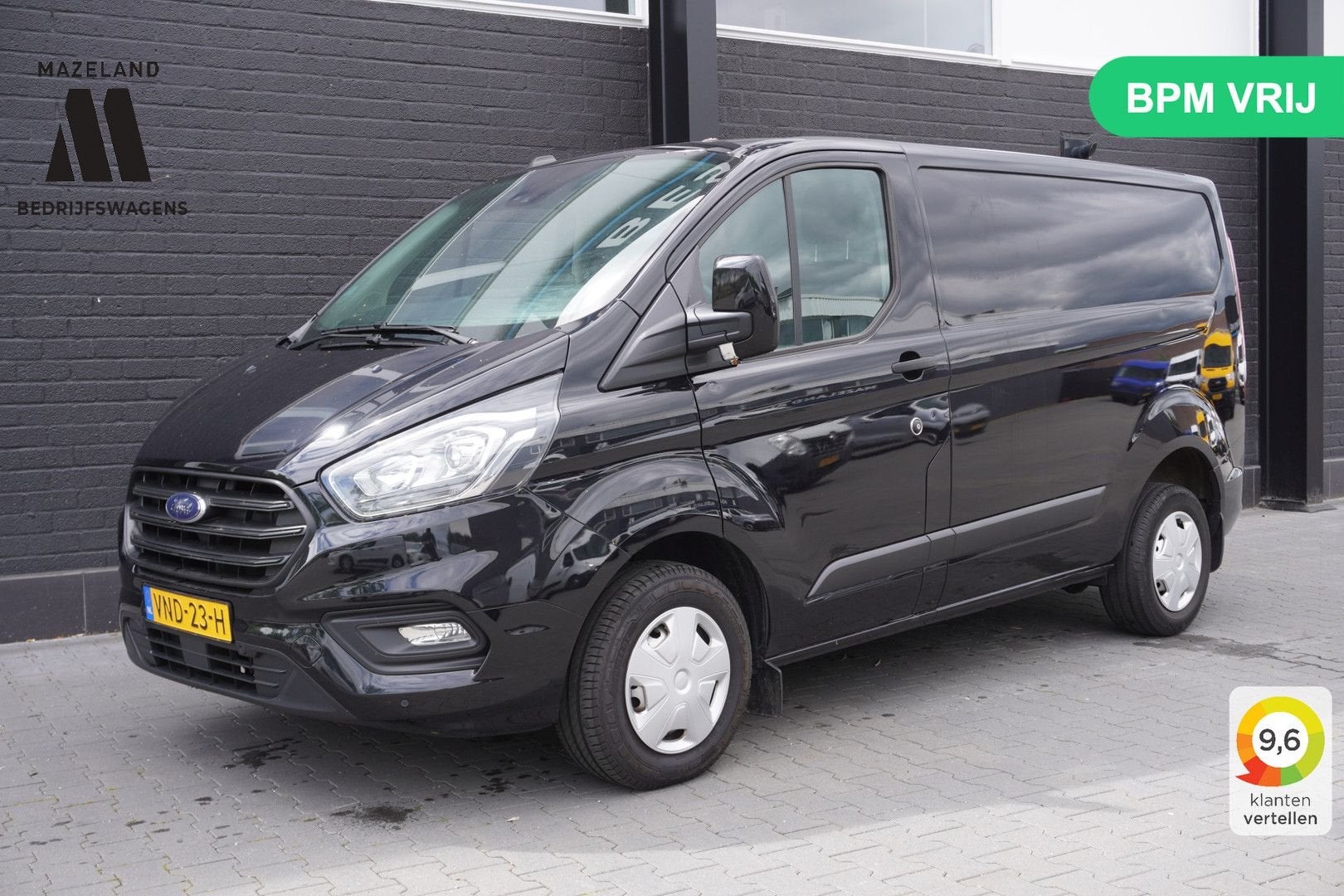 Ford Transit Custom 2.0 TDCI EURO 6 - Airco - Navi - Cruise, Auto's, 188 g/km, Zwart, Bedrijf, Ford