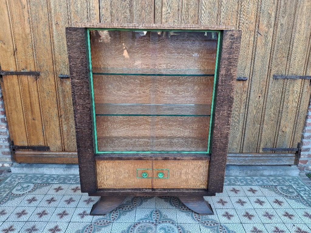 Art Deco vitrine kast, Ophalen, 100 tot 150 cm, Art deco, 100 tot 150 cm