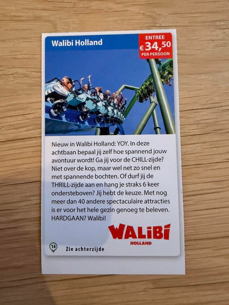 Kortingsbon voor Walibi holland., Tickets & Billets, Loisirs | Autre, Trois personnes ou plus, Carte de réduction