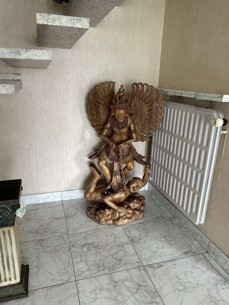 handgemaakte  wishnu die op een garuda rijdt., Enlèvement, Comme neuf