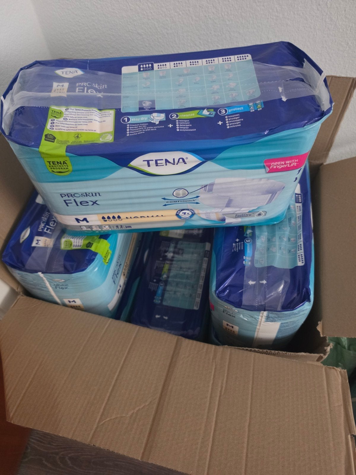 tena flex M, Enlèvement