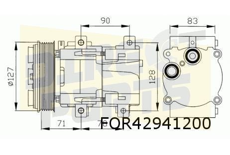 Ford Escort (9/90-12/00) (benz.) compressor AC OES! 1021290, Neuf, -, Ford, -