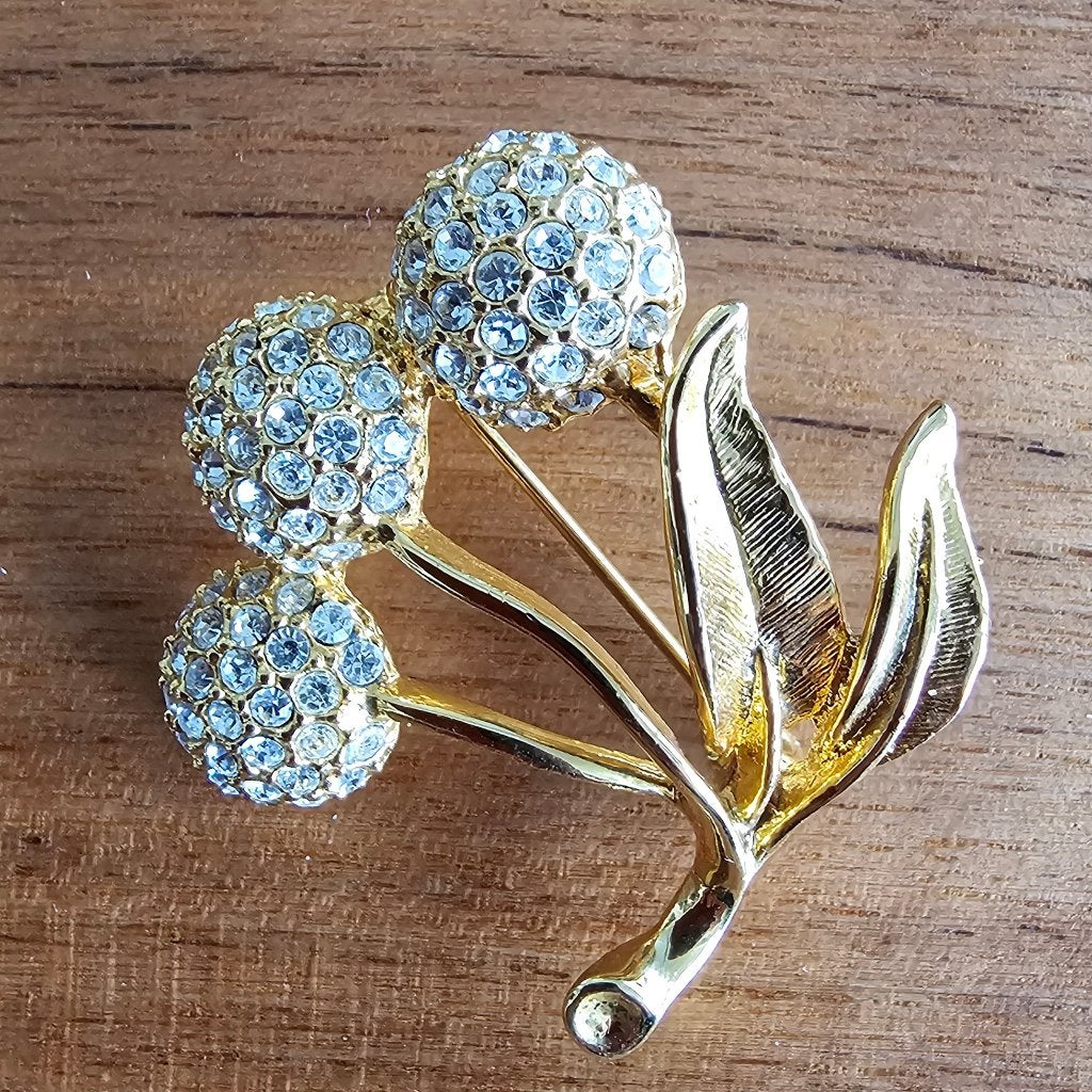 Broche - vintage - Nina Ricci stijl, Handtassen en Accessoires, Broches, Zo goed als nieuw, Overige materialen, Goud, 4 tot 7 cm