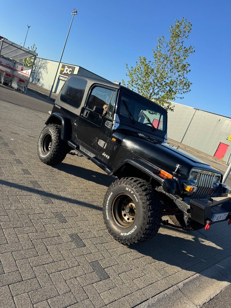 Jeep wrangler yj 1991 4.0, Auto's, Beige, Zwart, Leder, Handgeschakeld