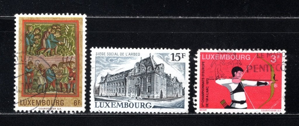 LUXEMBOURG Lot 1971 estampillé, Envoi, Luxembourg, Affranchi
