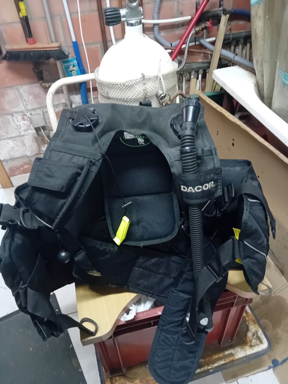 Jacket en duikfles, Sports nautiques & Bateaux, Plongée, Enlèvement, Bouteille de plongée