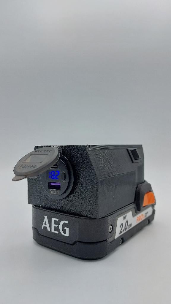 Power bank 2 ports (USB-A et C) AEG 18V, Ophalen of Verzenden, Nieuw