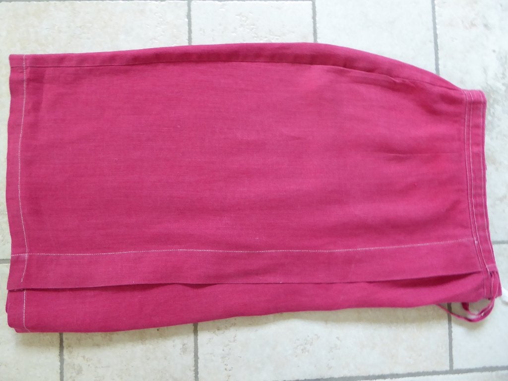 Lange linnen fuchsia rok m 38, Kleding | Dames, Ophalen, Zo goed als nieuw