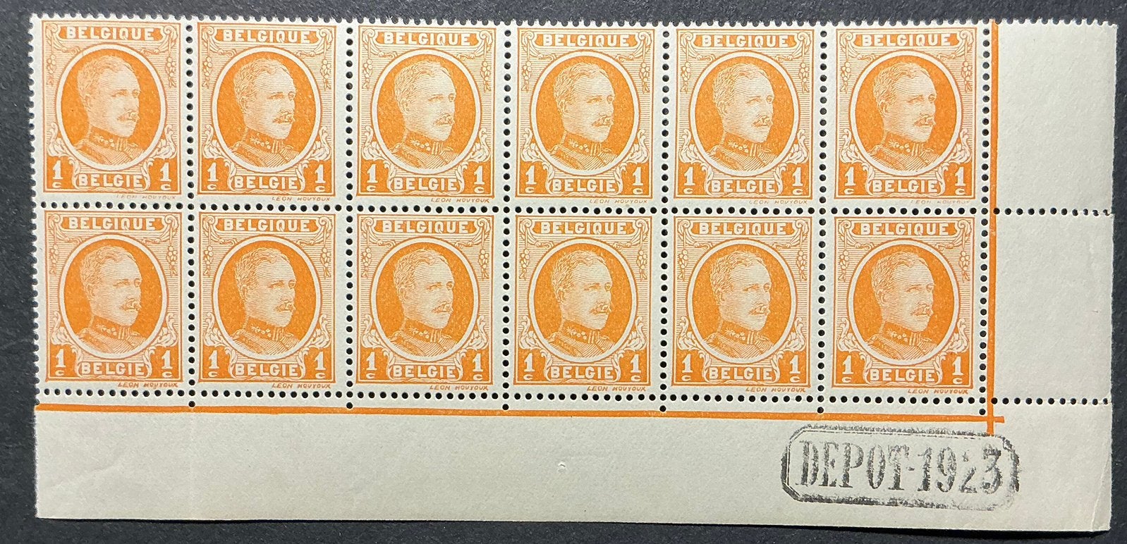 LOT 693. OBP: 190b. HOUYOUX. Bloc + DEPOT 1923. MNH., Koninklijk huis, Orginele gom, Ophalen of Verzenden, Postfris